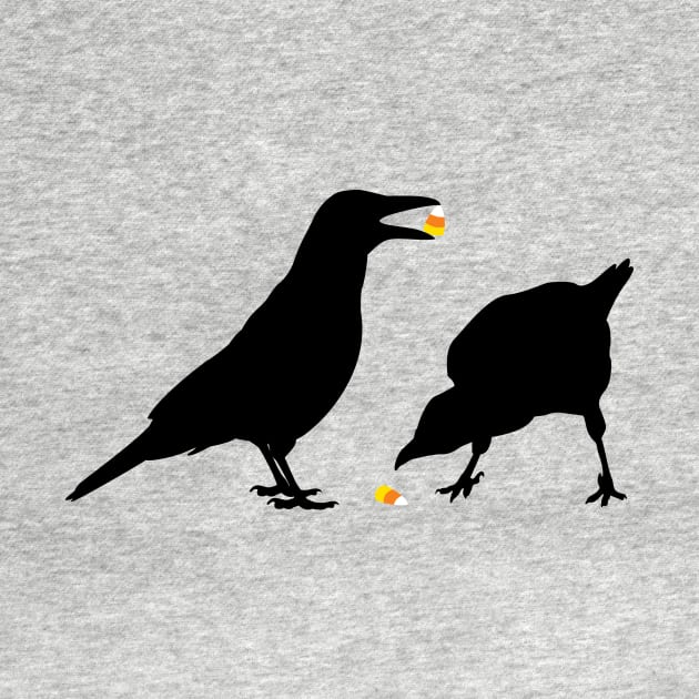 Halloween Candy Corn Crows by cottoncanvas